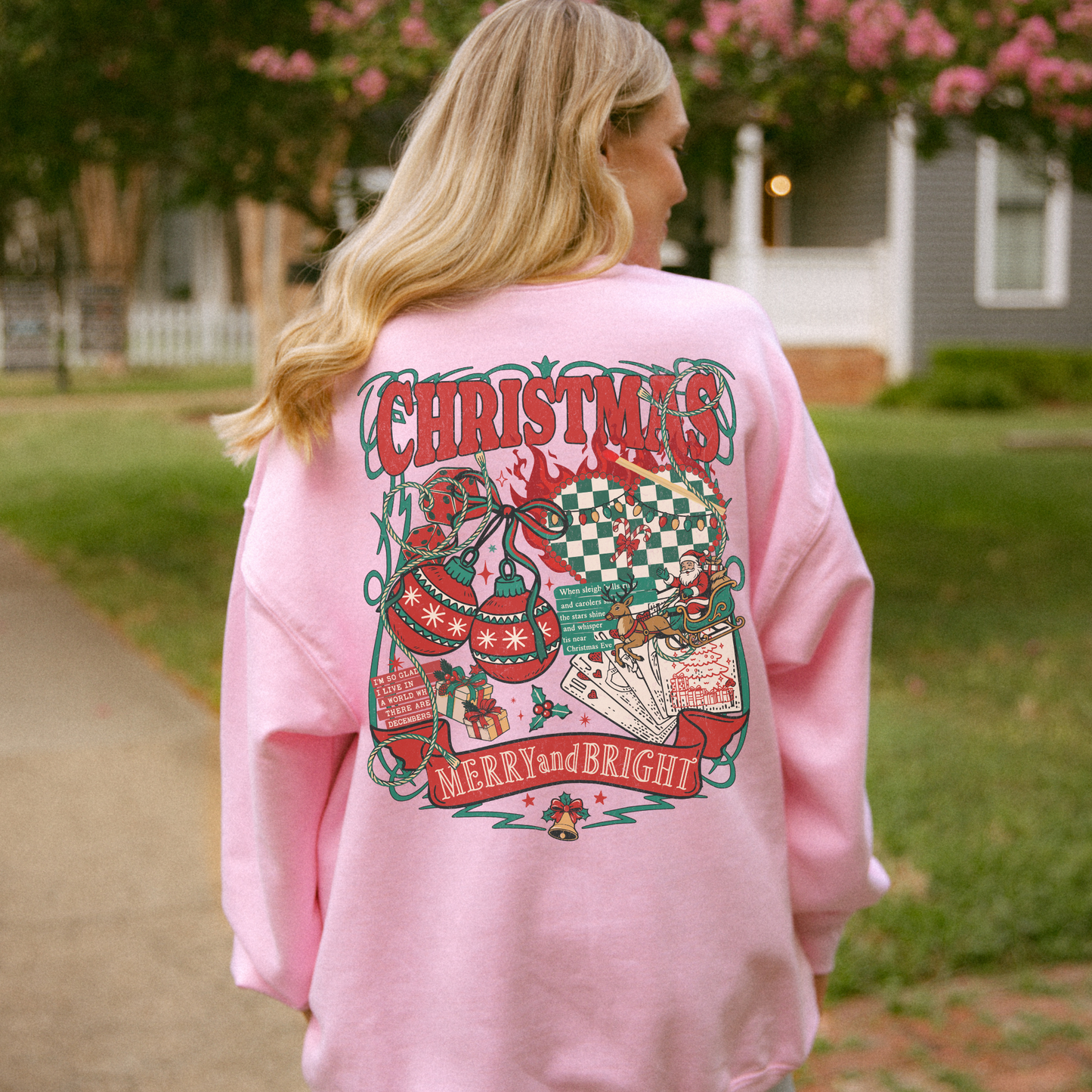Retro Western Christmas Collage Sweatshirt