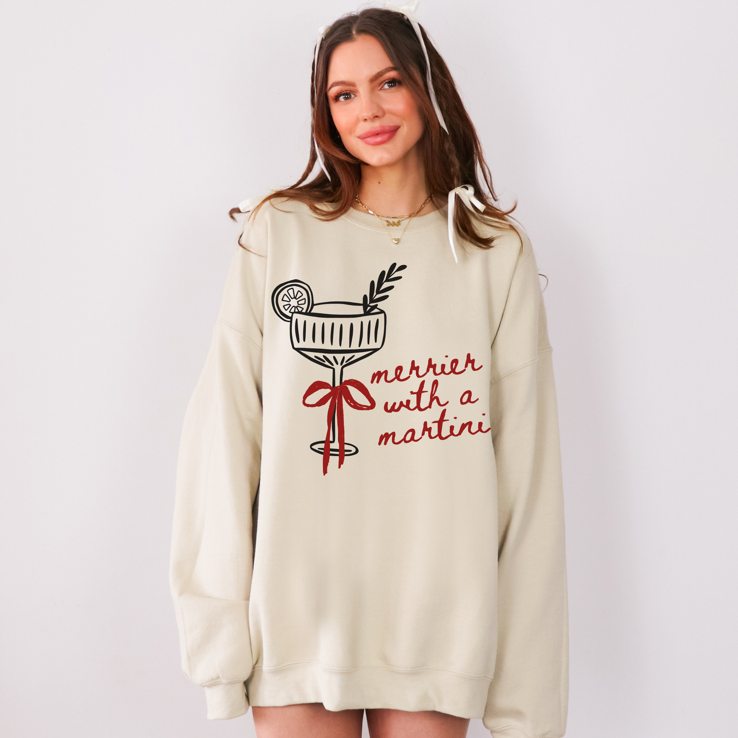 Merrier With A Martini Sweatshirt