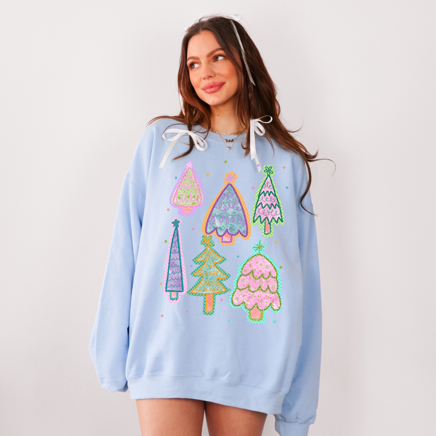 Preppy Christmas Tree Sweatshirt