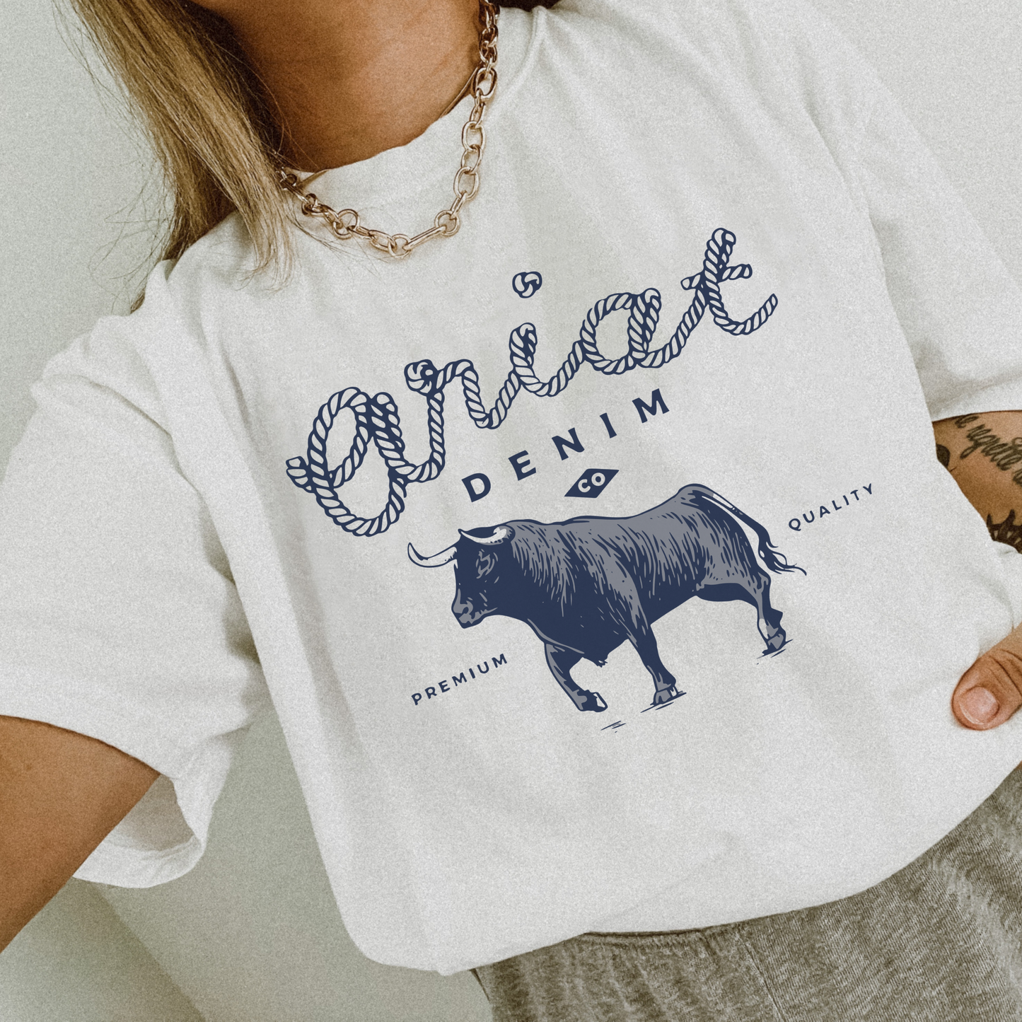 Western Denim Tee
