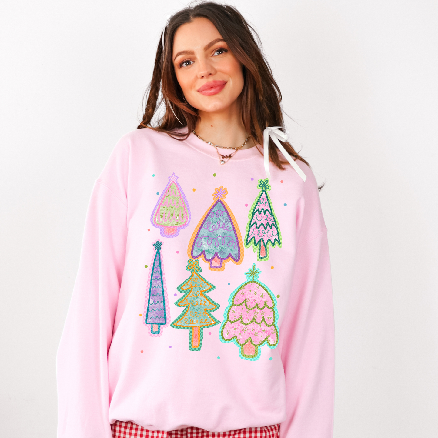Preppy Christmas Tree Sweatshirt