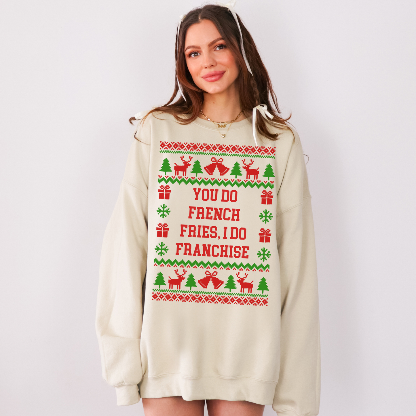 You Do French Fries I Do Franchise Ugly Christmas Sweater
