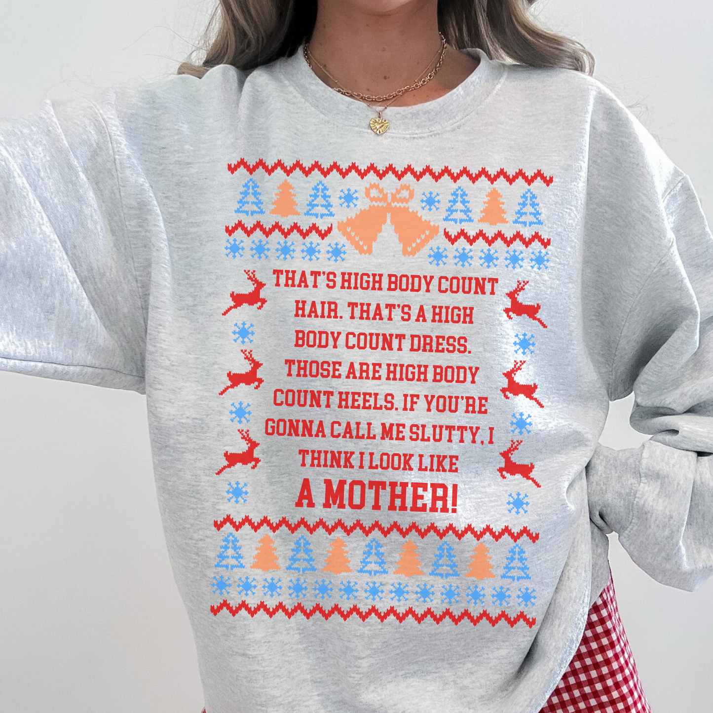 That's High Body Count Hair Ugly Christmas Sweater