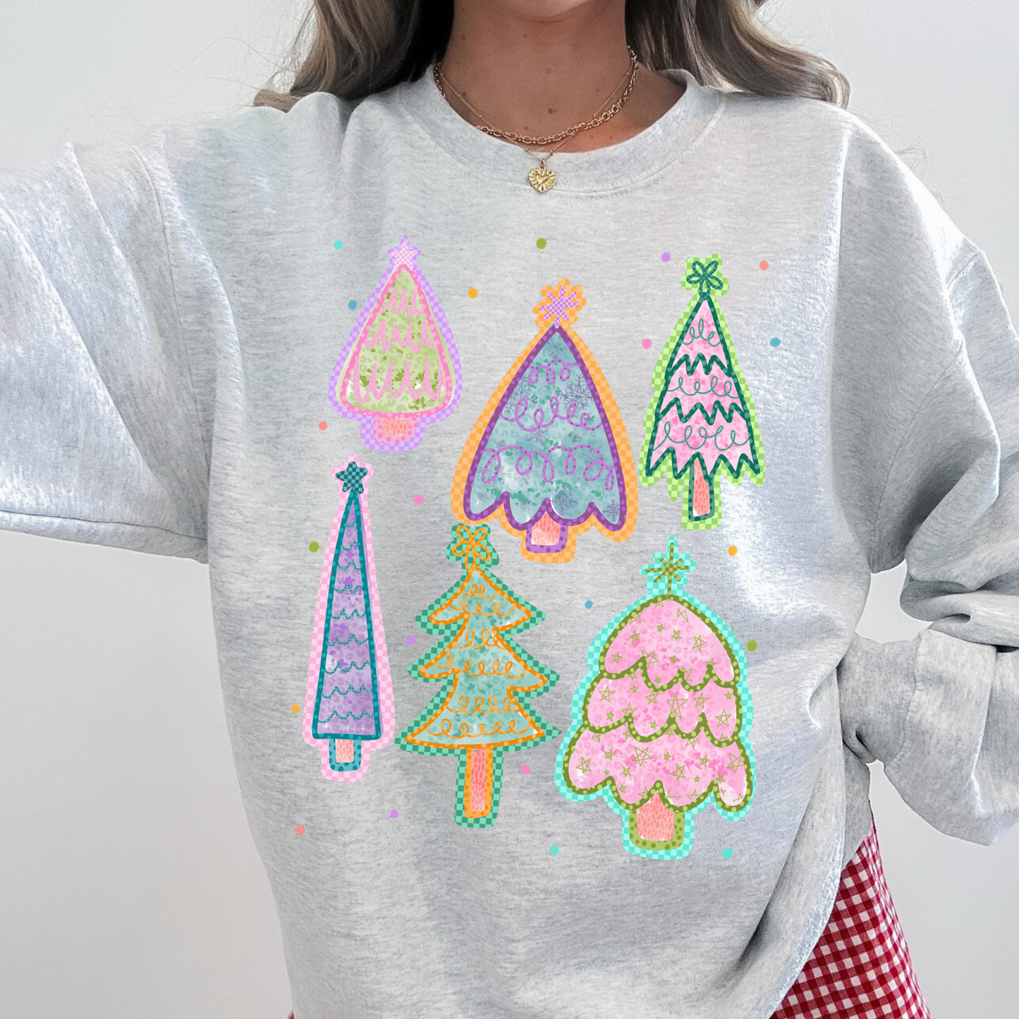 Preppy Christmas Tree Sweatshirt
