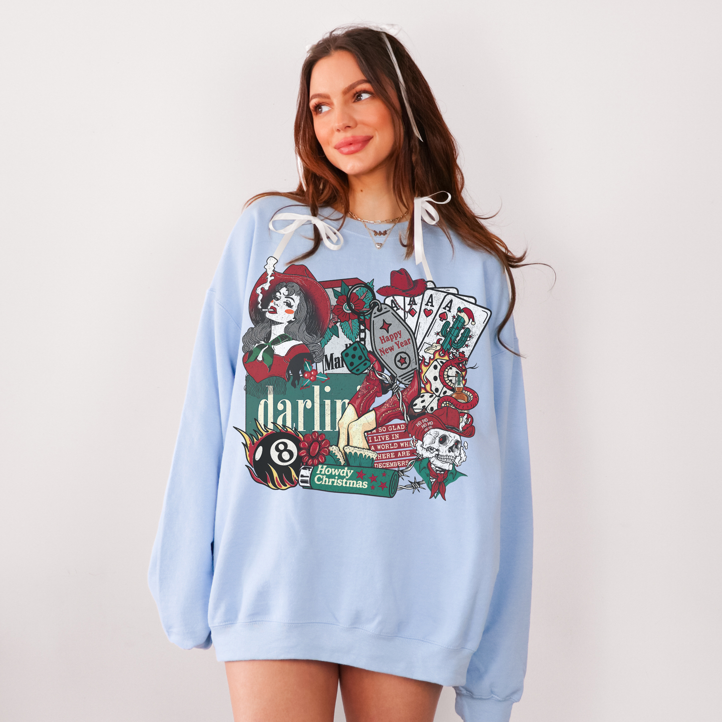 Cowgirl Christmas Collage Sweatshirt