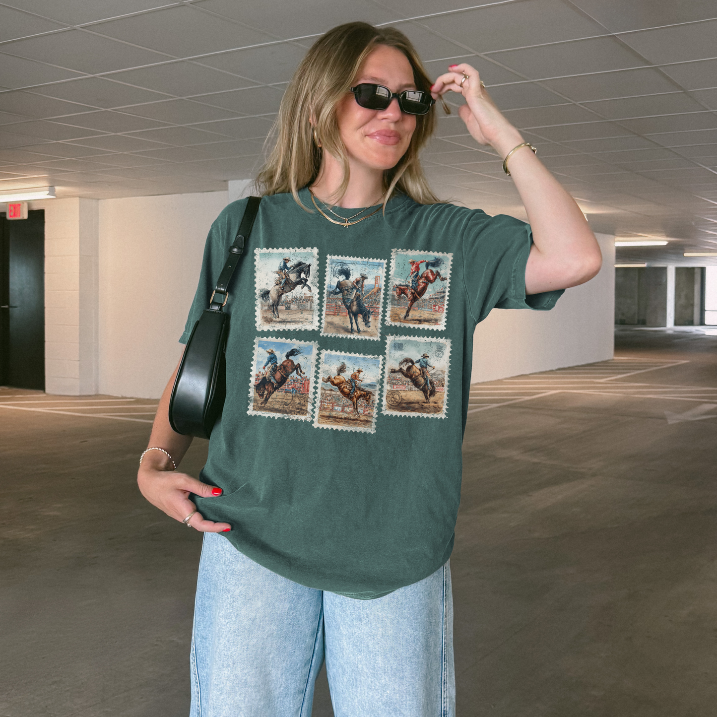Western Cowboy Postage Stamp Shirt