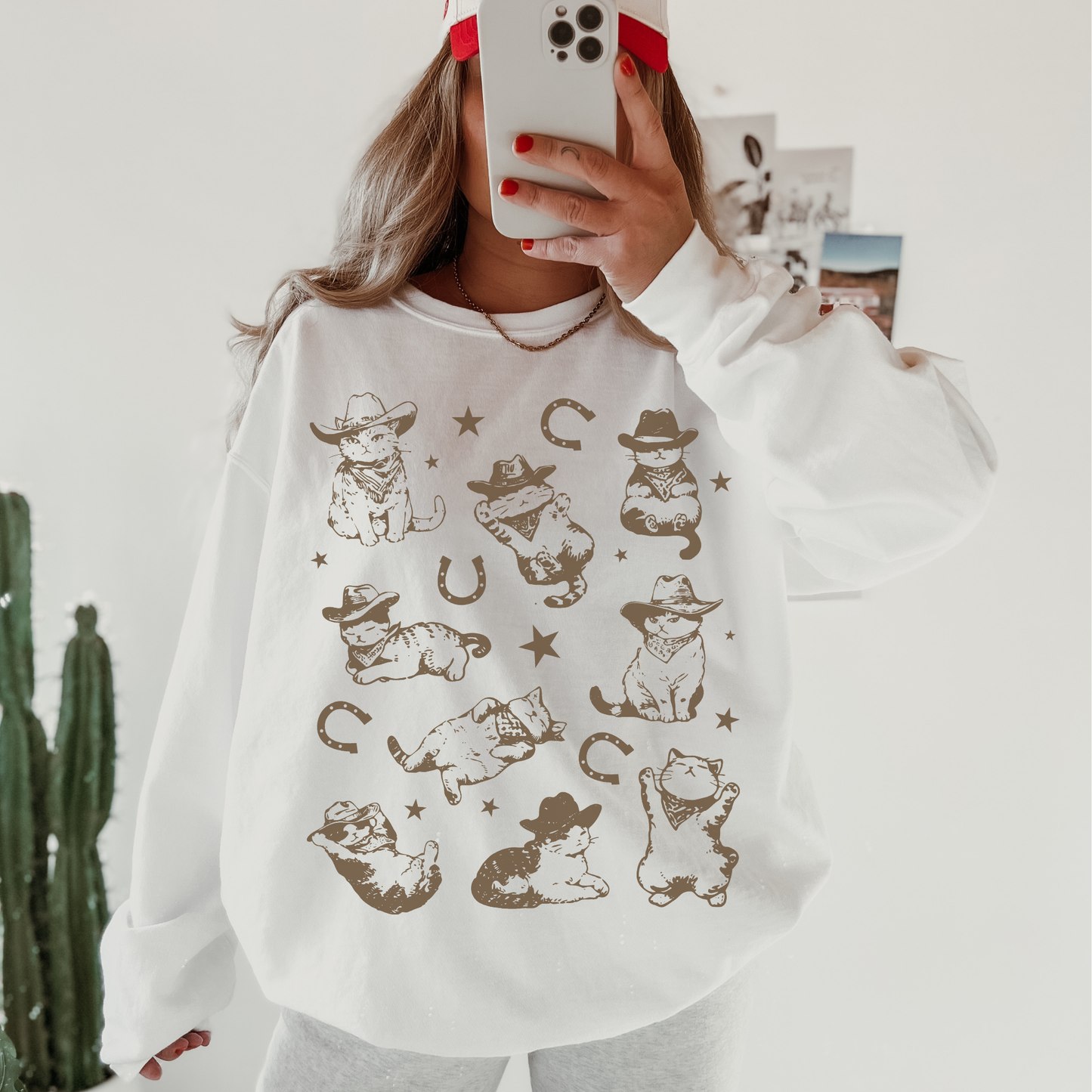 Western Cowboy Cat Sweatshirt