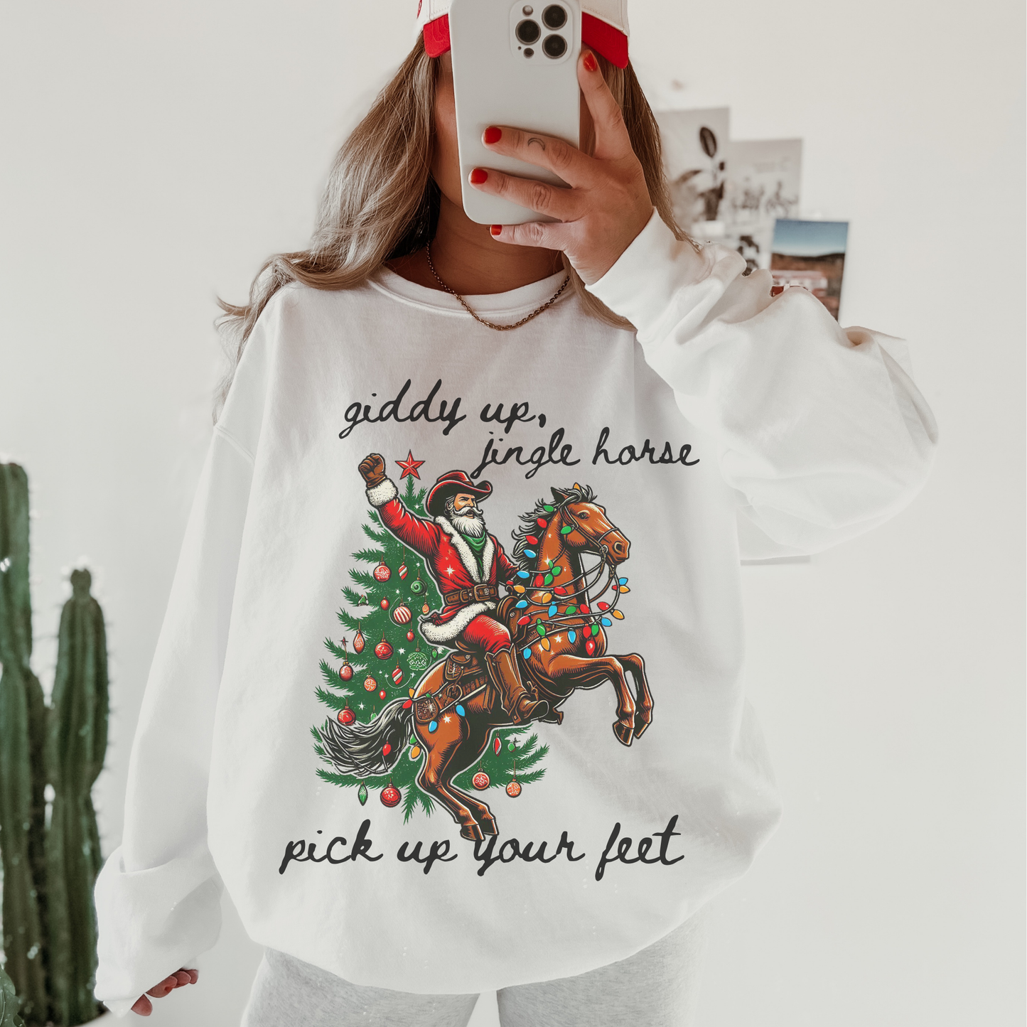 Giddy Up Jingle Horse Sweatshirt