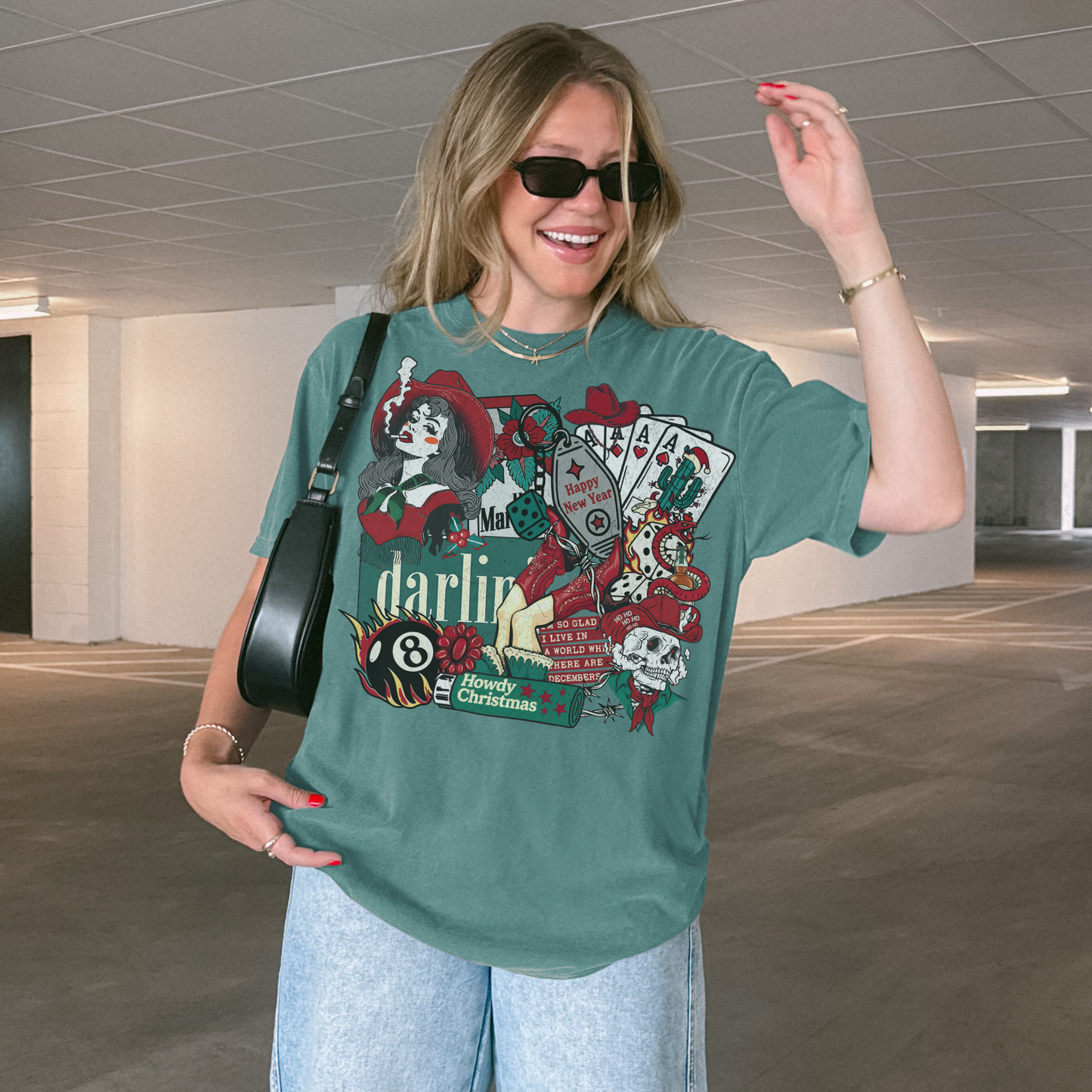 Cowgirl Christmas Collage Shirt