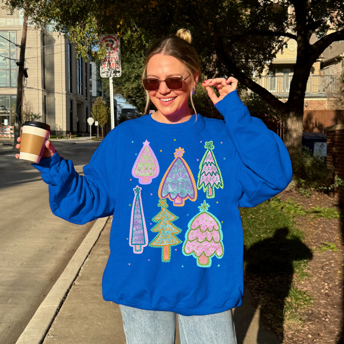 Preppy Christmas Tree Sweatshirt