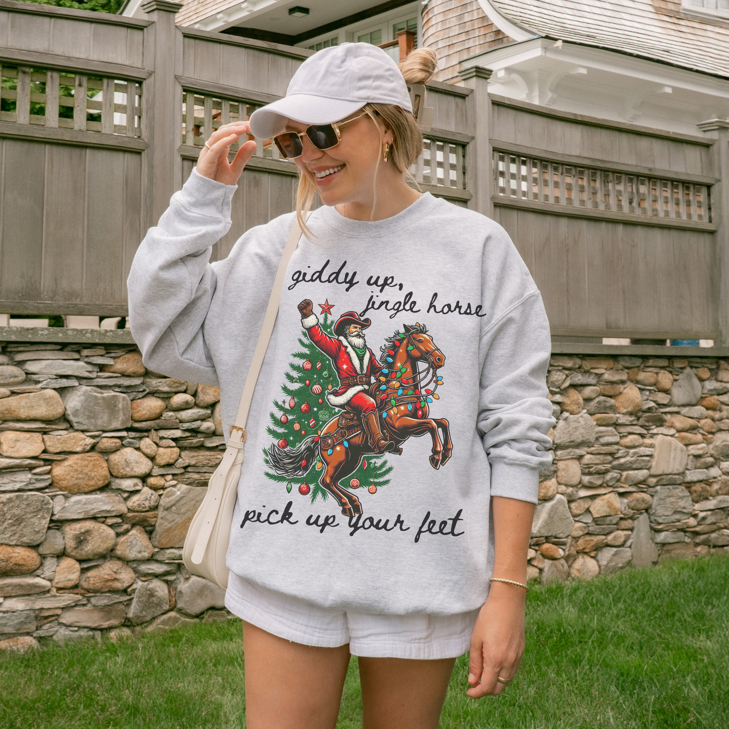Giddy Up Jingle Horse Sweatshirt