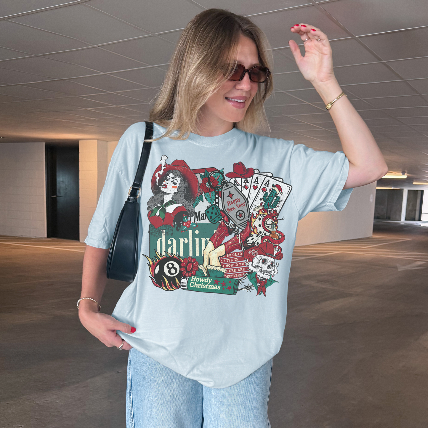 Cowgirl Christmas Collage Shirt