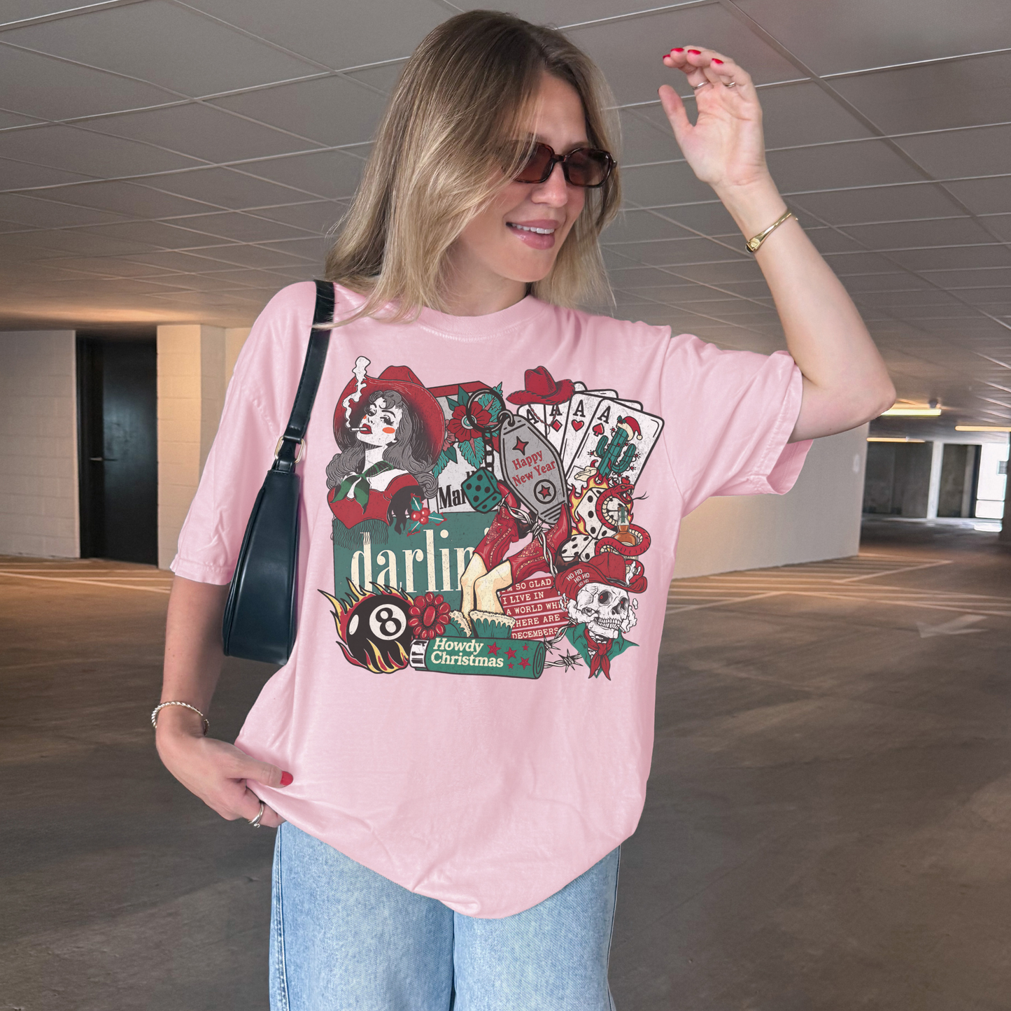 Cowgirl Christmas Collage Shirt
