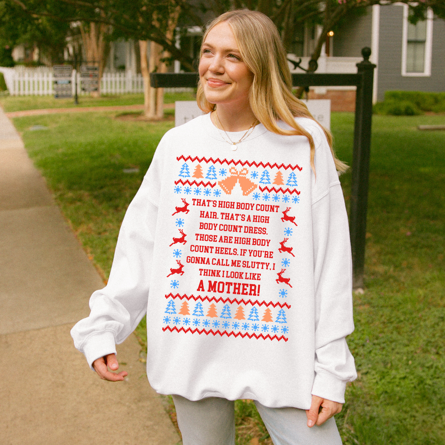 That's High Body Count Hair Ugly Christmas Sweater