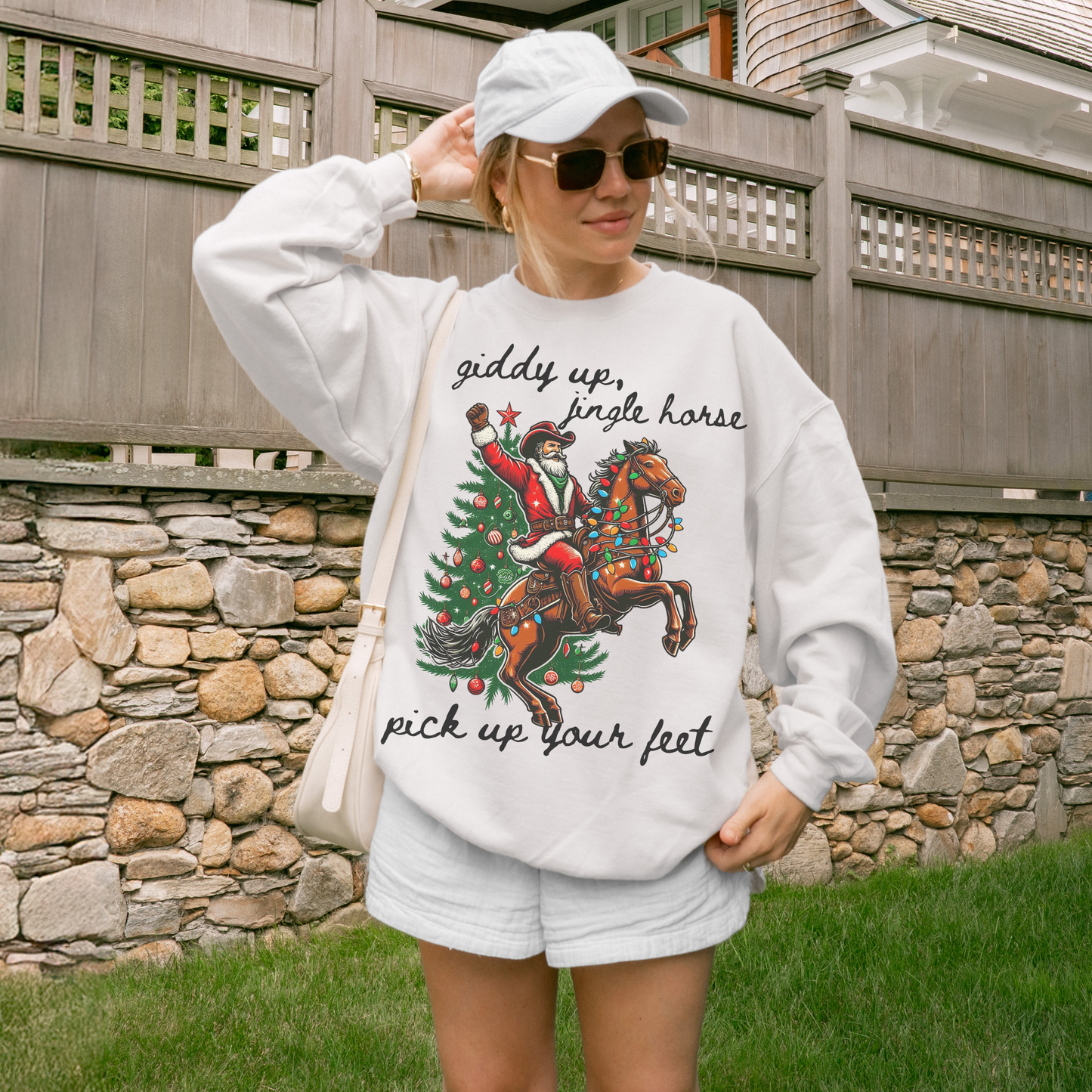 Giddy Up Jingle Horse Sweatshirt