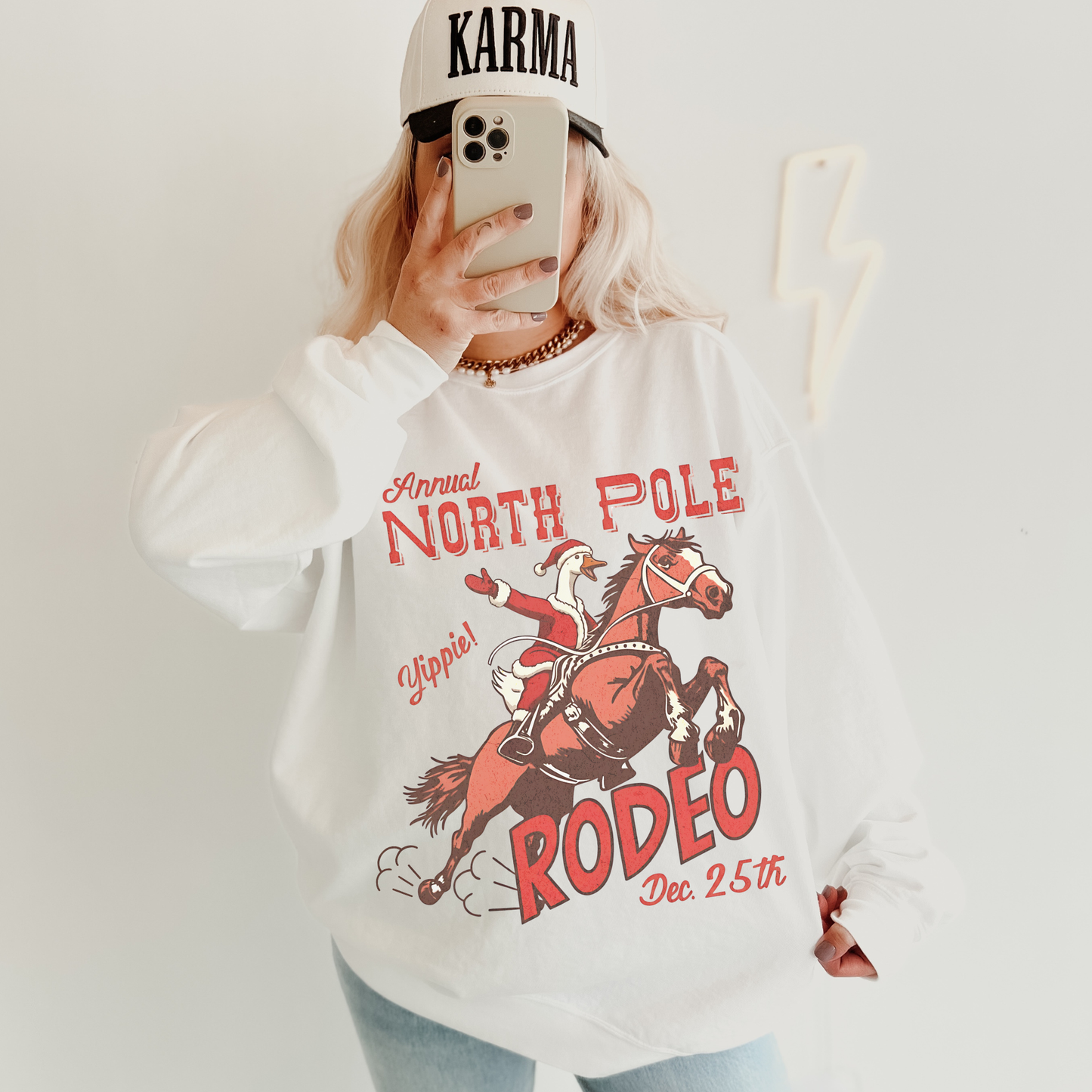 Silly Goose North Pole Rodeo Sweatshirt