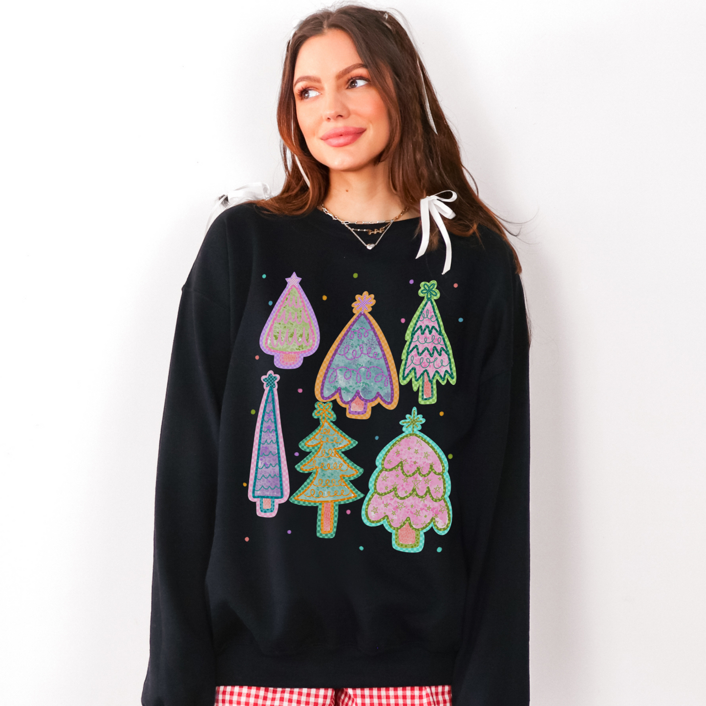 Preppy Christmas Tree Sweatshirt
