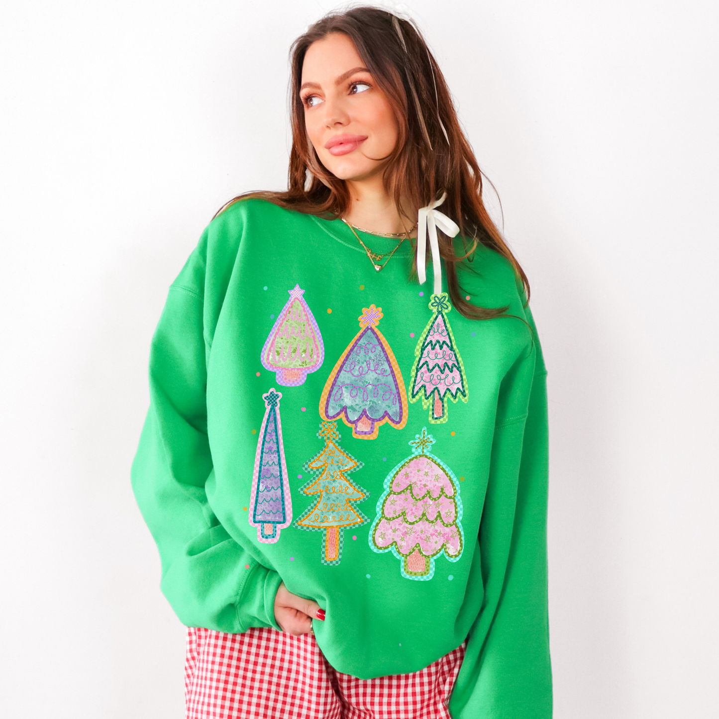 Preppy Christmas Tree Sweatshirt