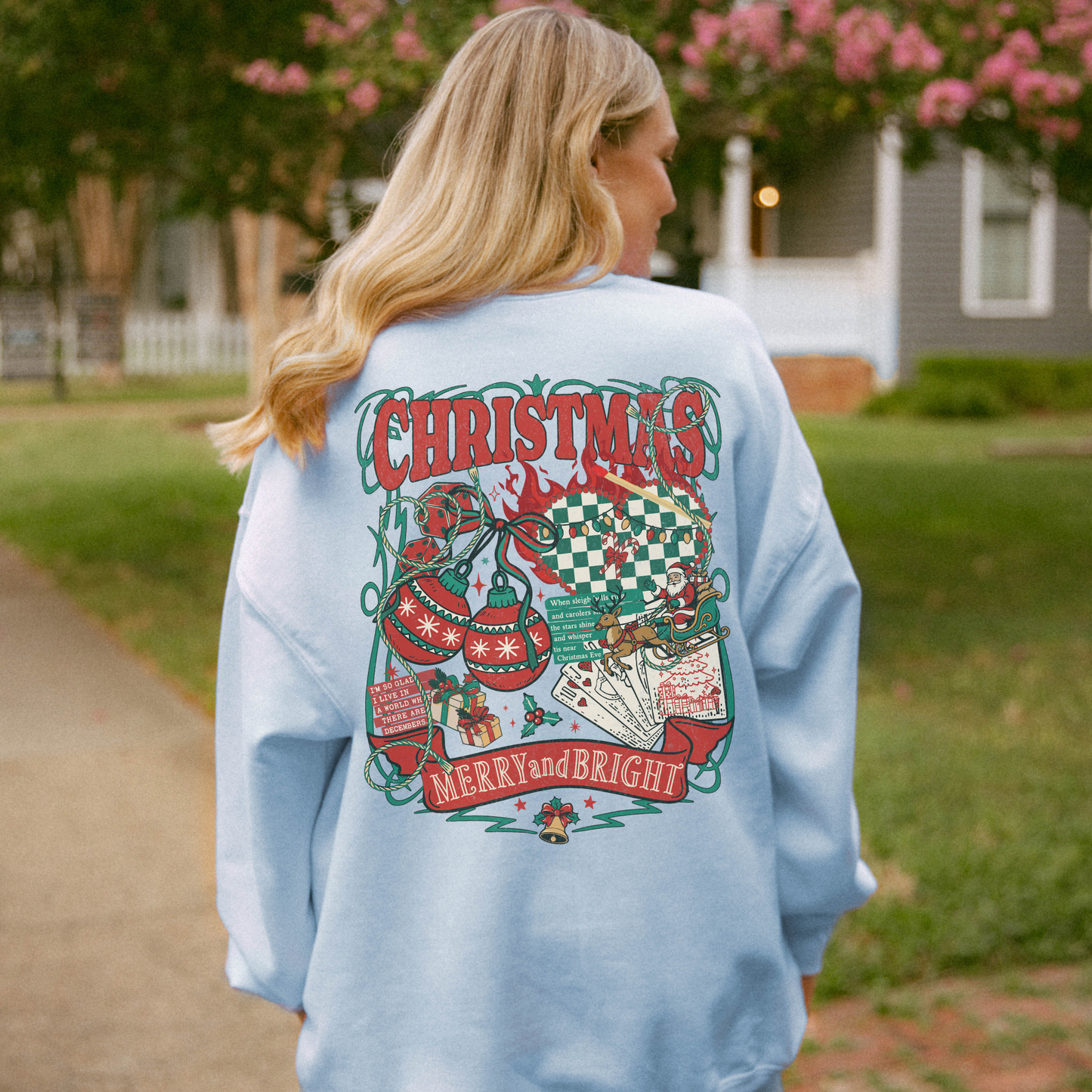 Retro Western Christmas Collage Sweatshirt