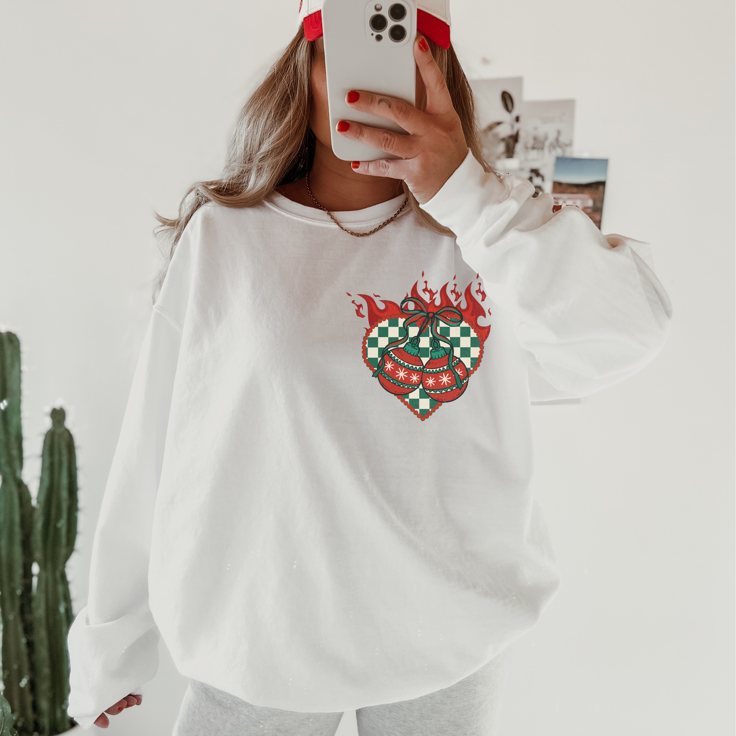 Retro Western Christmas Collage Sweatshirt
