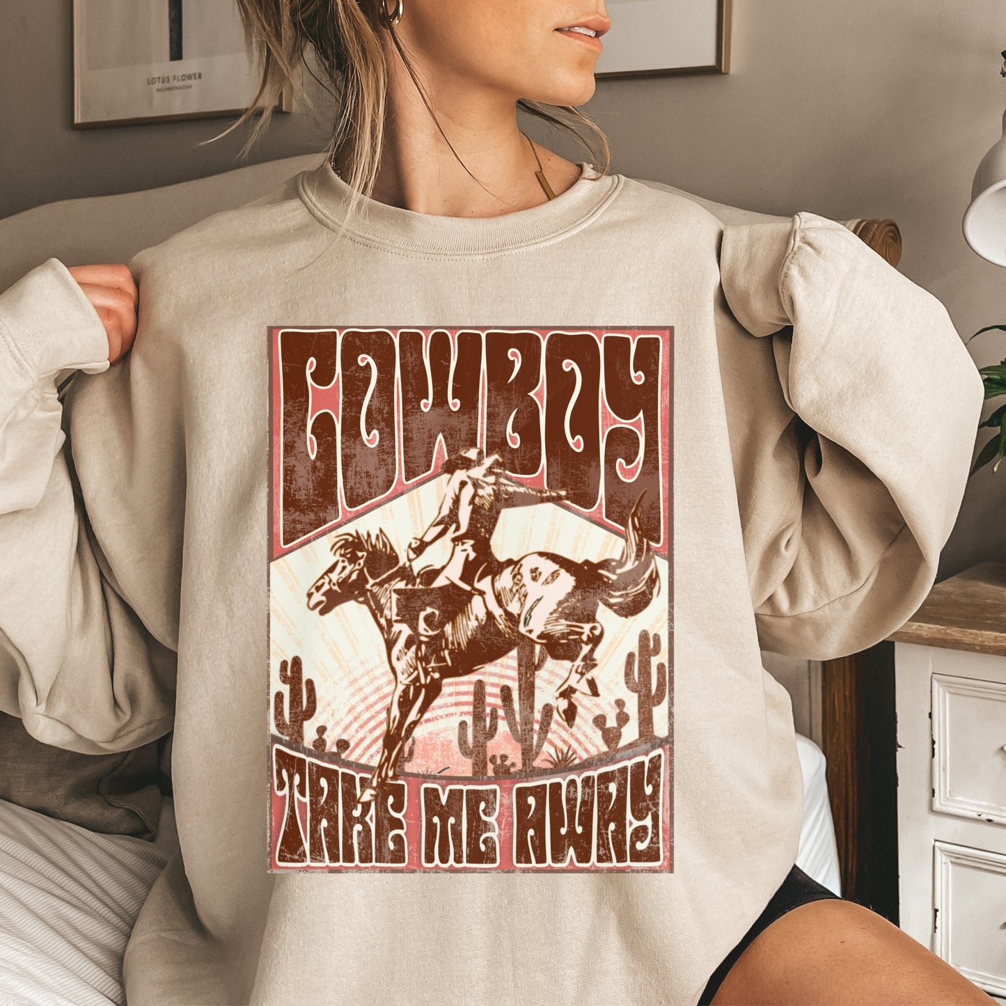 Cowboy Take Me Away Crewneck