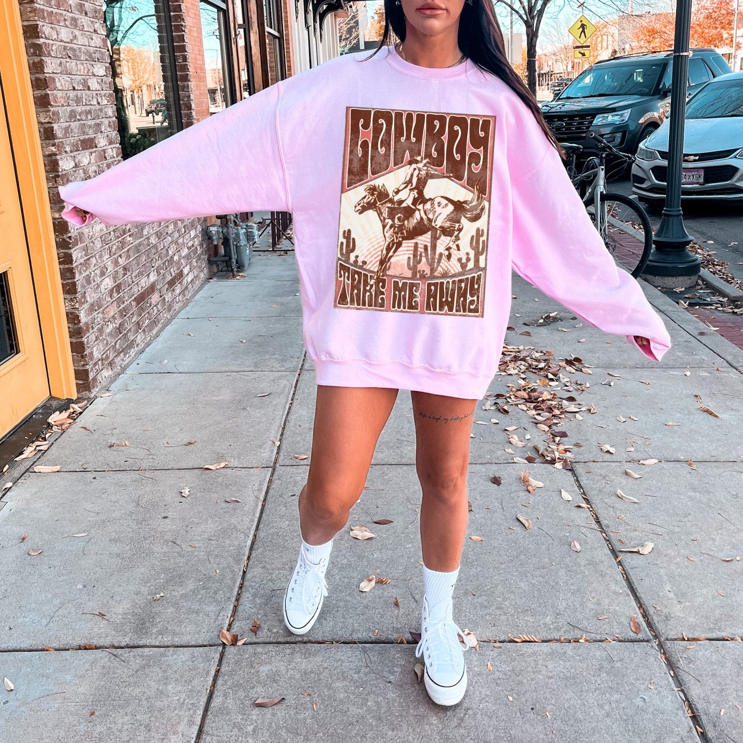Cowboy Take Me Away Crewneck