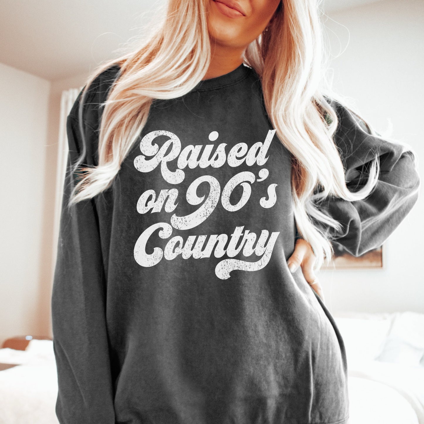 Comfort Colors Raised On 90s Country Sweatshirt