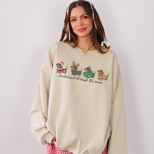 Dachshund Through The Snow Sweatshirt