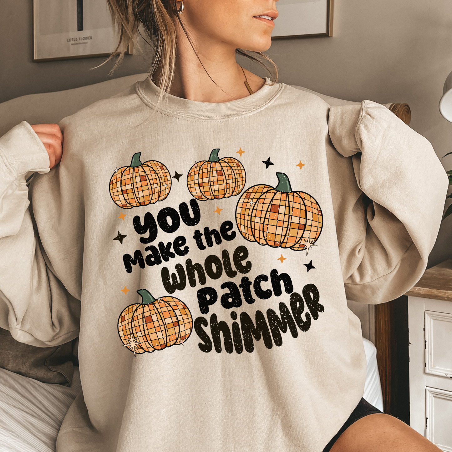 You Make The Whole Patch Shimmer Sweatshirt