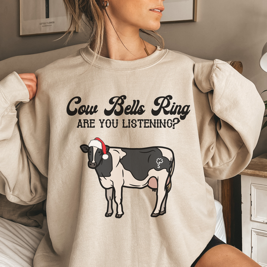 Cowbells Ring Christmas Sweatshirt