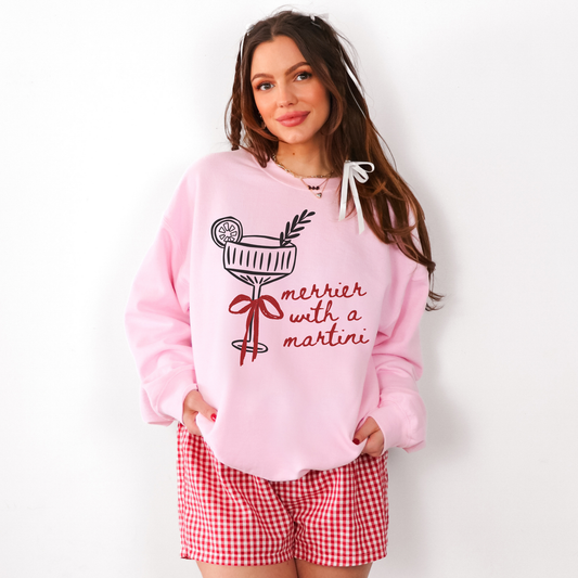 Merrier With A Martini Sweatshirt