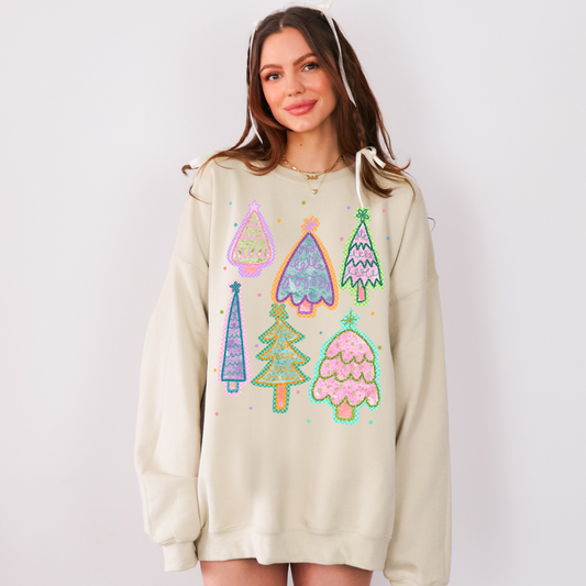 Preppy Christmas Tree Sweatshirt