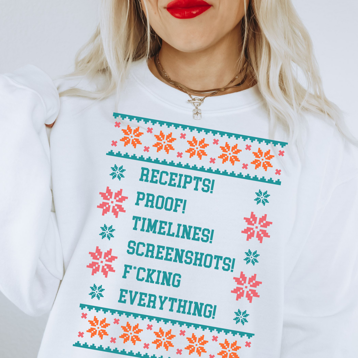 RECEIPTS! PROOF! TIMELINES! Ugly Christmas Sweater