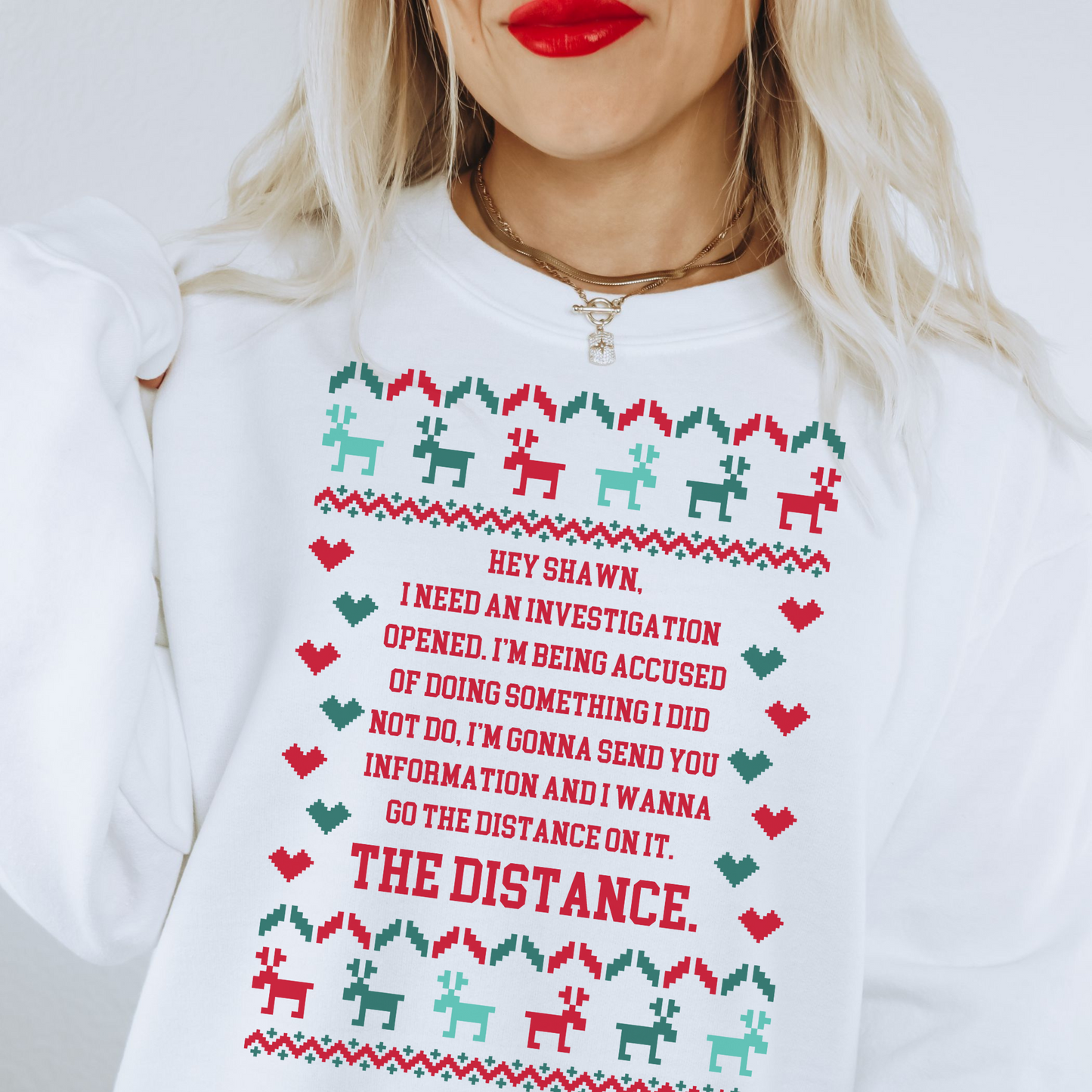 Lisa Barlow "The Distance" Ugly Christmas Sweater