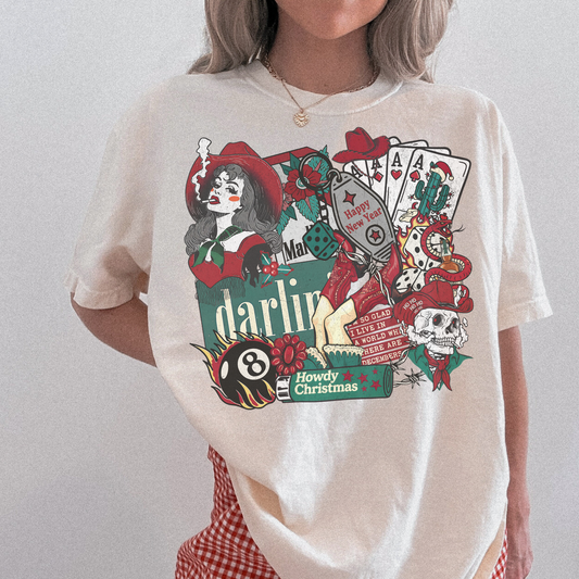 Cowgirl Christmas Collage Shirt
