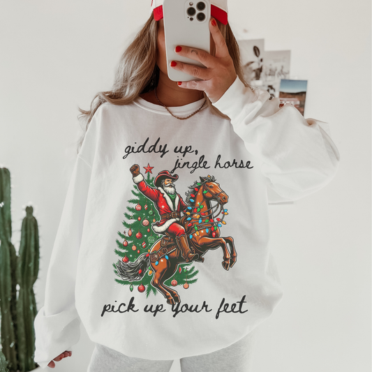 Giddy Up Jingle Horse Sweatshirt