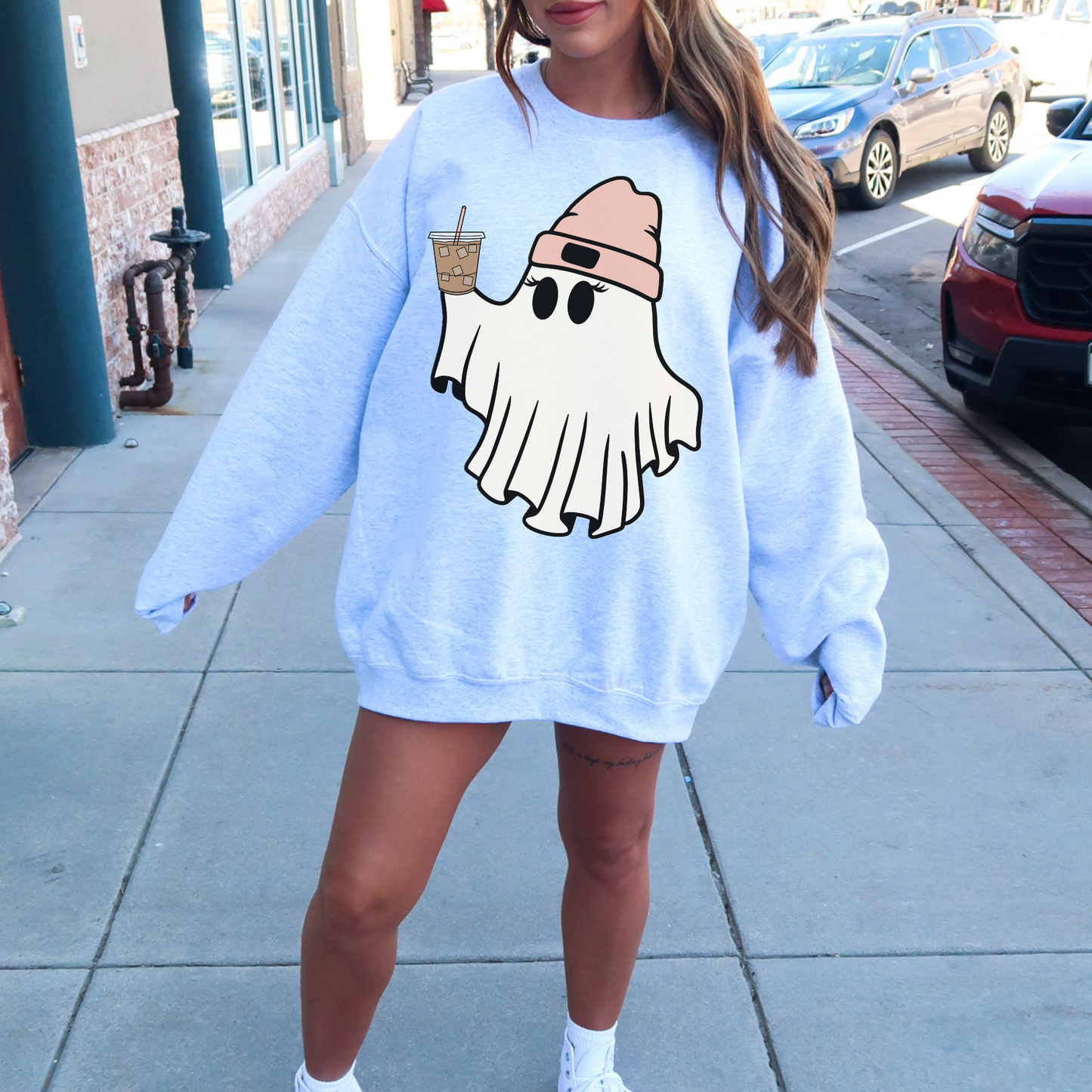 Ghost With Coffee Sweatshirt