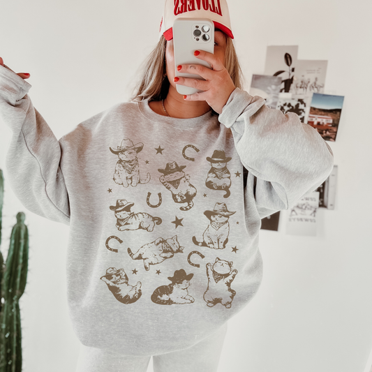 Western Cowboy Cat Sweatshirt
