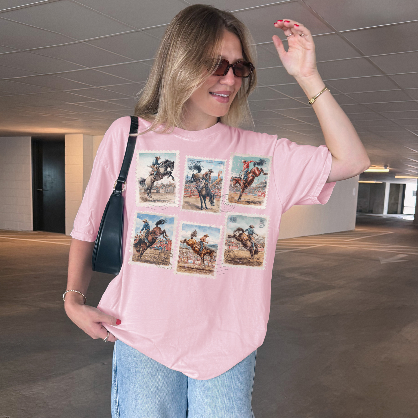 Western Cowboy Postage Stamp Shirt