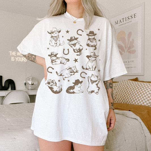 Western Cowboy Cat Shirt