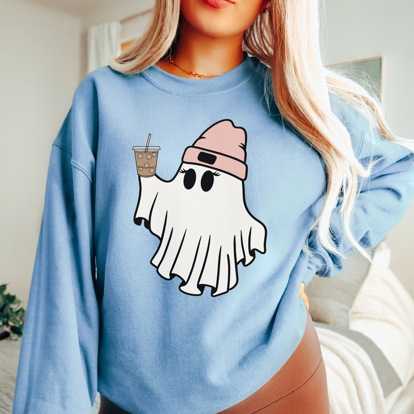 Ghost With Coffee Sweatshirt