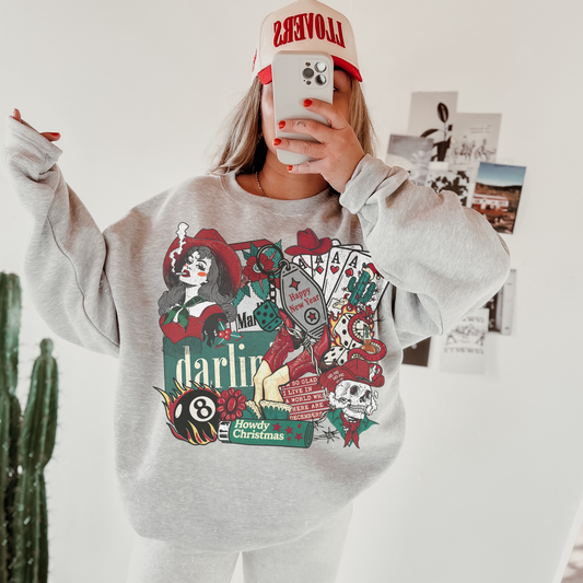 Cowgirl Christmas Collage Sweatshirt