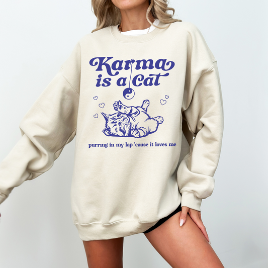 Karma Is A Cat Crewneck