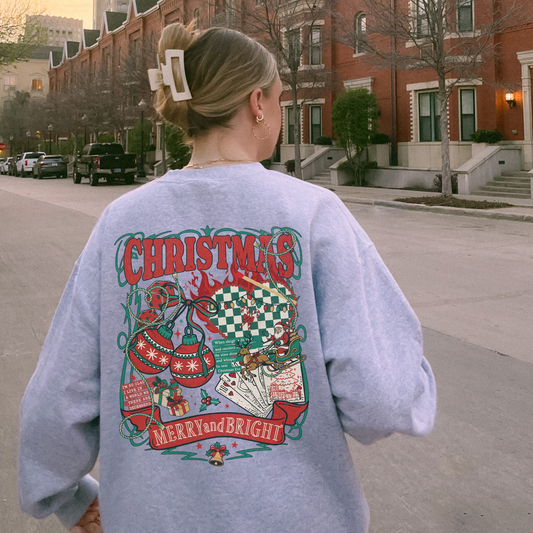 Retro Western Christmas Collage Sweatshirt
