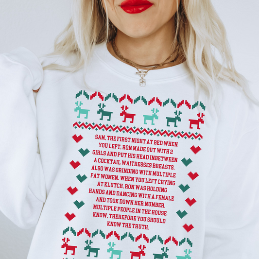 THE NOTE Ugly Christmas Sweater