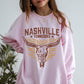 Nashville Cow Skull Sweatshirt