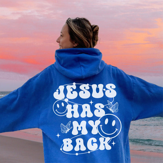 Retro Jesus Has My Back Hoodie