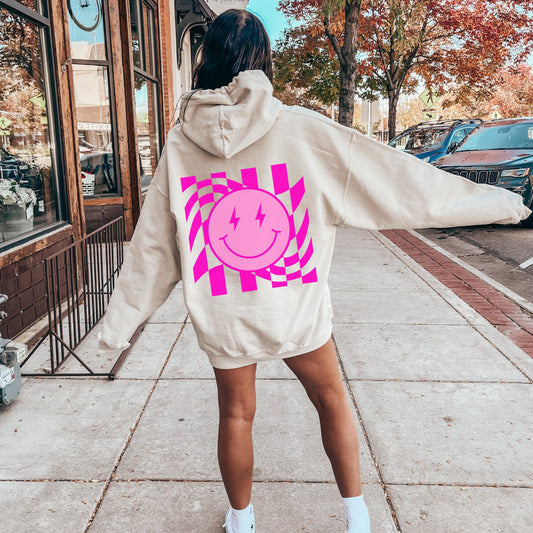 Checkered Smiley Hoodie