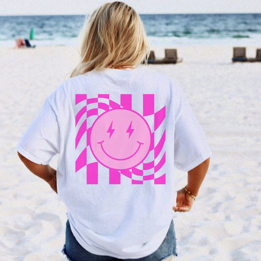 Checkered Smiley Tee